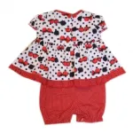 Ensemble robe imprimée et bloomer pour bébé fille