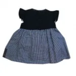 Ensemble trois pièces à carreaux et pois pour bébé fille