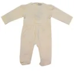 Grenouillère bébé avec motif cœur et nœud