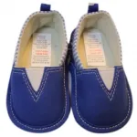 Sandales bébé en jeans rayé