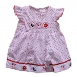 Ensemble robe à petits pois et bandeau pour bébé fille