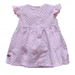 Ensemble robe à petits pois et bandeau pour bébé fille