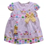 Ensemble robe avec motif brodé sur la poitrine et bandeau pour bébé fille