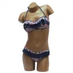 Bikini imprimé fleuri avec paréo