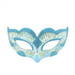 Masque vénitien sublimé de volutes pailletées et strass