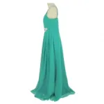 Robe de soirée drapée longue cache-cœur