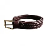 Ceinture tressée fashion en cuir