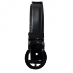 Ceinture en cuir avec boucle fantaisie en métal