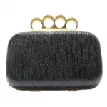 Sac de soirée avec bague strass pour 4 doigts