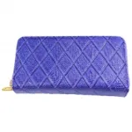 Portefeuille avec motif de losanges et double zip