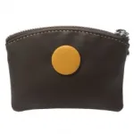 Porte-monnaie en cuir avec bouton décoratif