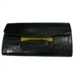 Pochette enveloppe en crocodile