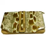 Pochette avec rabat reptile