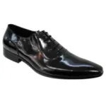 Chaussures de ville en cuir pour homme avec bout pointu et lacet