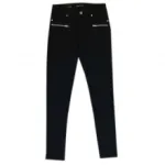 Pantalon femme taille haute avec poches zippées