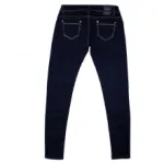 Jeans slim bleu foncé multipoche avec des rivets argentés