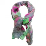 Foulard imprimé de motif multicolore