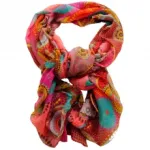 Foulard imprimé de motif multicolore