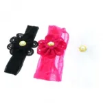 Bandeau orné d’une fleur perforée à perle