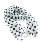 Écharpe chic imprimée de pois