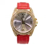 Montre bracelet fantaisie pour femme sertie de strass