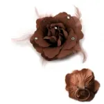 Élastiques cheveux fleur incrustée de strass