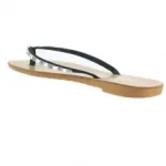 Sandales noires serties de pierres