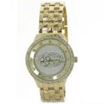 Montre métal femme sertie de strass