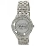 Montre métal femme sertie de strass