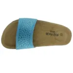 Sandales orthopédiques bleues parées de strass