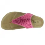 Sandales orthopédiques fuchsia incrustées de strass