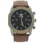 Montre homme avec bracelet en silicone perforé