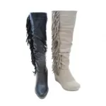 Bottes compensées avec franges