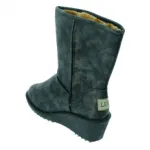 Bottines noires compensées avec intérieur fourré