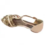 Sandales blanc cassé à brides croisées