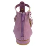 Sandales femme style spartiate avec brides cloutées et zip