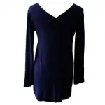 Pull long avec col V