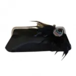 Sac de soirée orné de plumes et de pierres