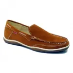 Mocassins homme avec des surpiqûres blanches