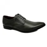 Chaussures de ville avec bout pointu et rabat en croco