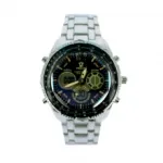 Montre métal homme avec quatre affichages