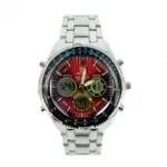Montre métal homme avec quatre affichages