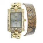 Montre bracelet dorée pour femme