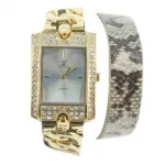 Montre bracelet dorée pour femme