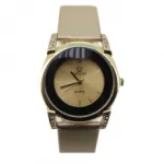 Montre dorée femme avec cadran rond
