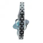 Montre bijou argenté motif fleur avec strass