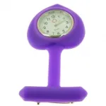 Montre d'infirmière motif coeur avec fermoir épinglé
