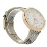 Montre-bracelet dorée avec bracelet tressé