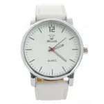 Montre-bracelet avec cadran rond en acier