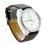 Montre-bracelet avec cadran rond en acier